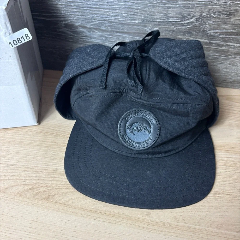 Coal Headwear Hat Cap Mens Medium Black Flip Down Trapper Winter Outdoors
